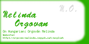melinda orgovan business card