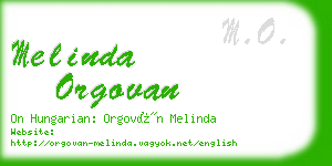 melinda orgovan business card